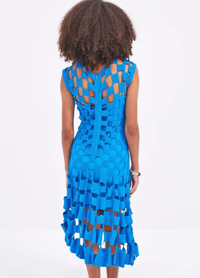 Women Square Crochet Dress MONSE Dresses