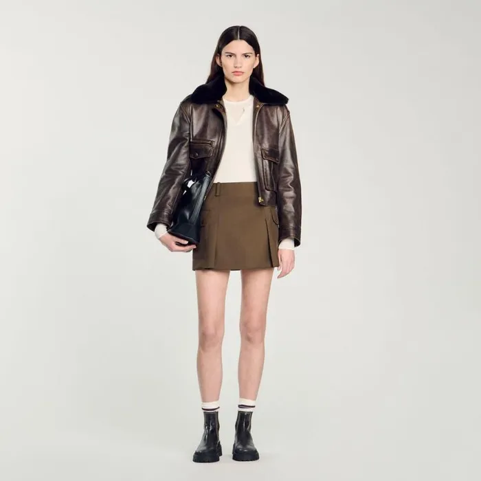 Women Sweaters and Cardigans SANDRO Wool Layered Effect Sweater Ecru