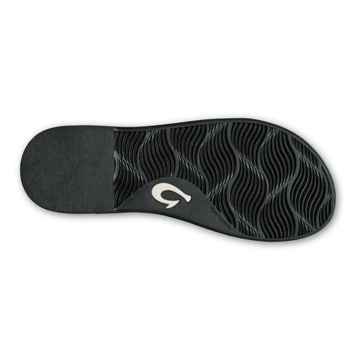 Women Tiare Slide Womens Leather Slide Sandals Black Olukai Leather