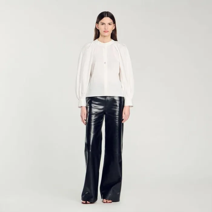 Women Tops and Shirts SANDRO Fullsleeved Shirt White