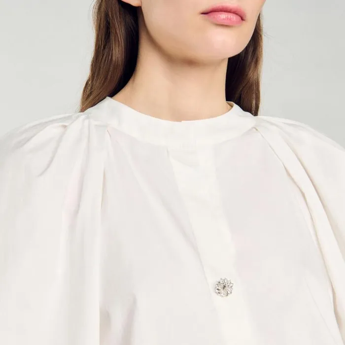 Women Tops and Shirts SANDRO Fullsleeved Shirt White