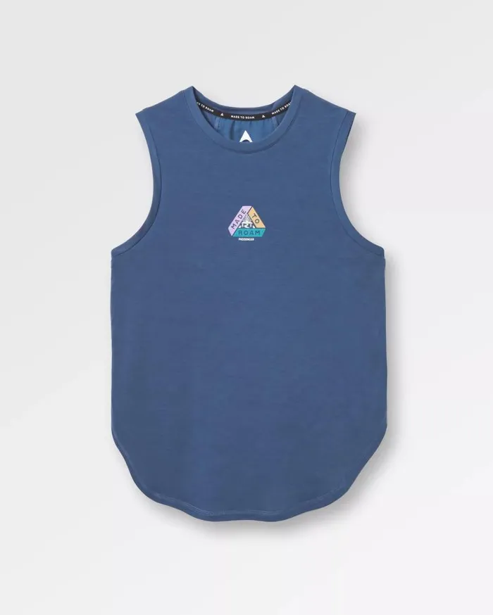 Women Tops Passenger Asana Recycled Active Vest Dark Denim Dark Denim