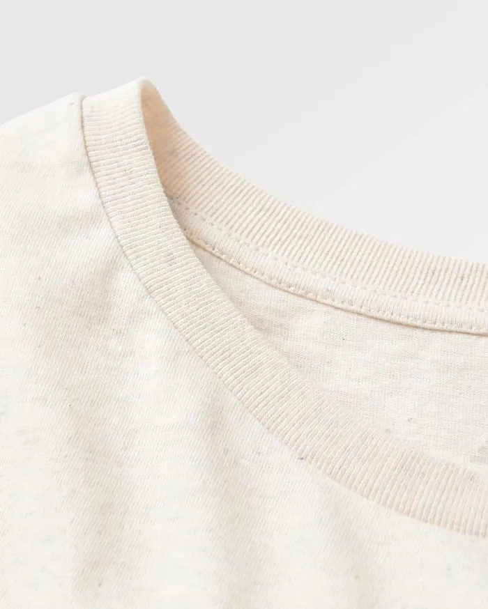 Women Tops Passenger Breathe Recycled Cotton LS TShirt Milky Marl Milky Marl