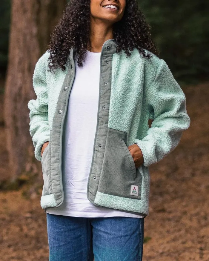 Women Tops Passenger Clover Recycled DeepPile Sherpa Fleece Surf Spray Surf Spray