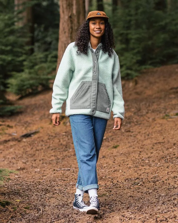 Women Tops Passenger Clover Recycled DeepPile Sherpa Fleece Surf Spray Surf Spray