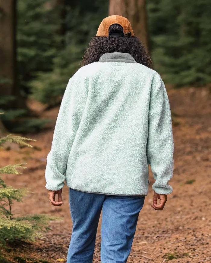 Women Tops Passenger Clover Recycled DeepPile Sherpa Fleece Surf Spray Surf Spray