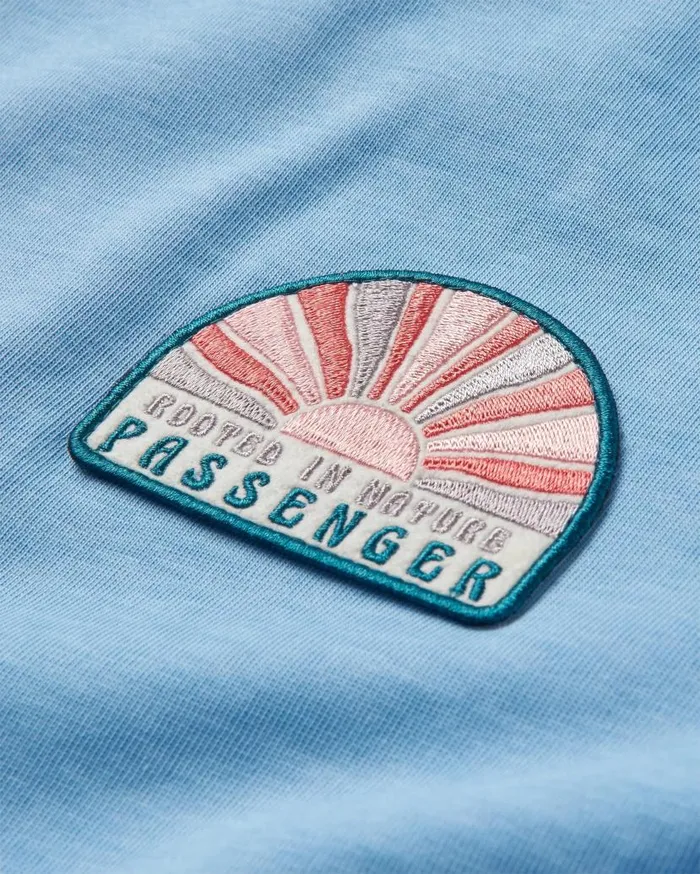 Women Tops Passenger Dream Organic Cotton Oversized LS TShirt Cornflower Cornflower