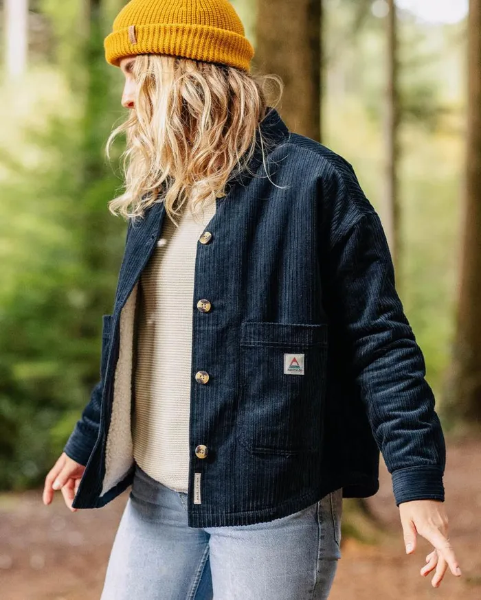 Women Tops Passenger Flint Corduroy Overshirt Deep Navy Deep Navy