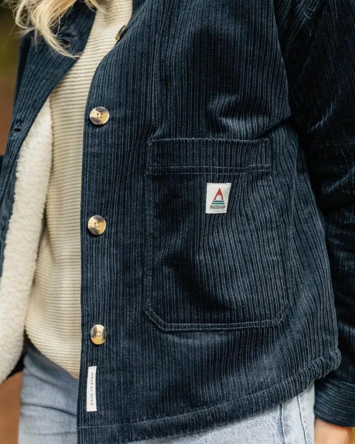 Women Tops Passenger Flint Corduroy Overshirt Deep Navy Deep Navy