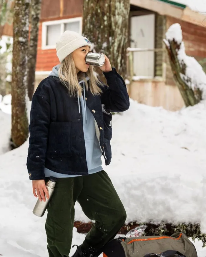 Women Tops Passenger Flint Corduroy Overshirt Deep Navy Deep Navy