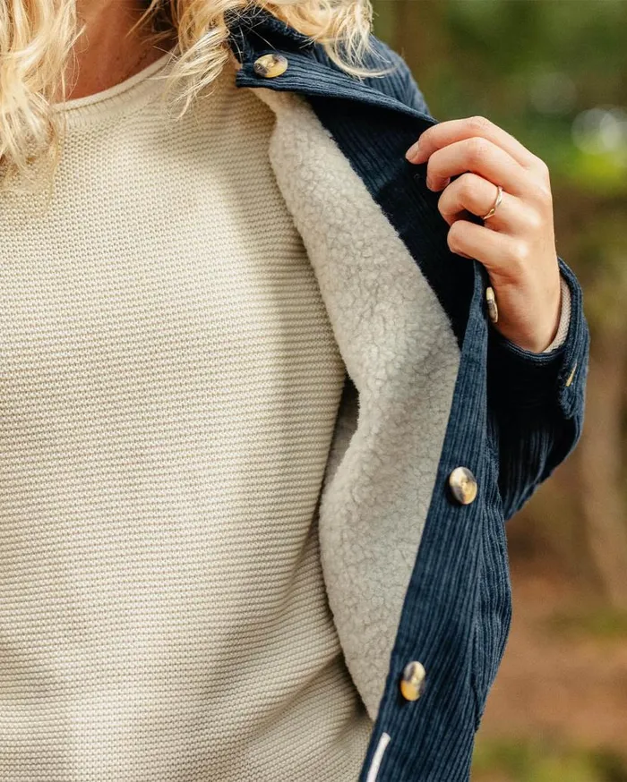Women Tops Passenger Flint Corduroy Overshirt Deep Navy Deep Navy