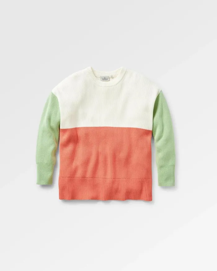 Women Tops Passenger Gondwana Organic Oversized Knitted Jumper Shell Pink Shell Pink