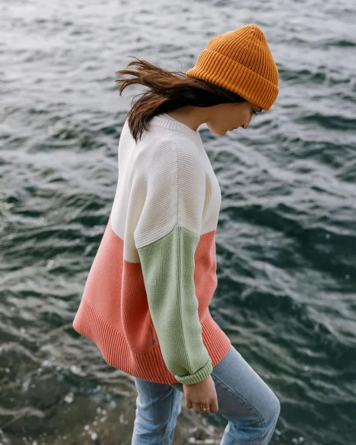 Women Tops Passenger Gondwana Organic Oversized Knitted Jumper Shell Pink Shell Pink