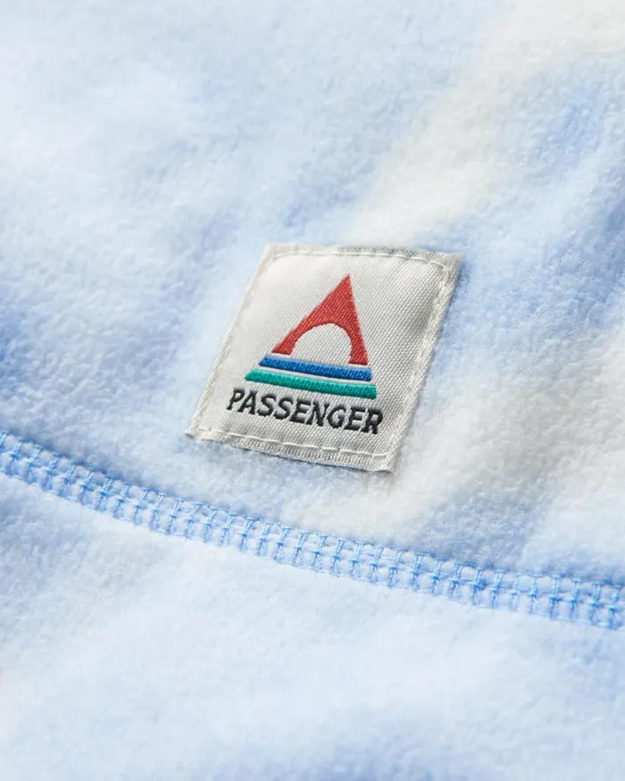 Women Tops Passenger Juana Recycled Polar Hooded Fleece Tie Dye Cornflower Tie Dye Cornflower