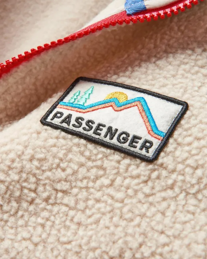 Women Tops Passenger Maine 20 12 Zip Recycled Sherpa Fleece Shell Pink Shell Pink