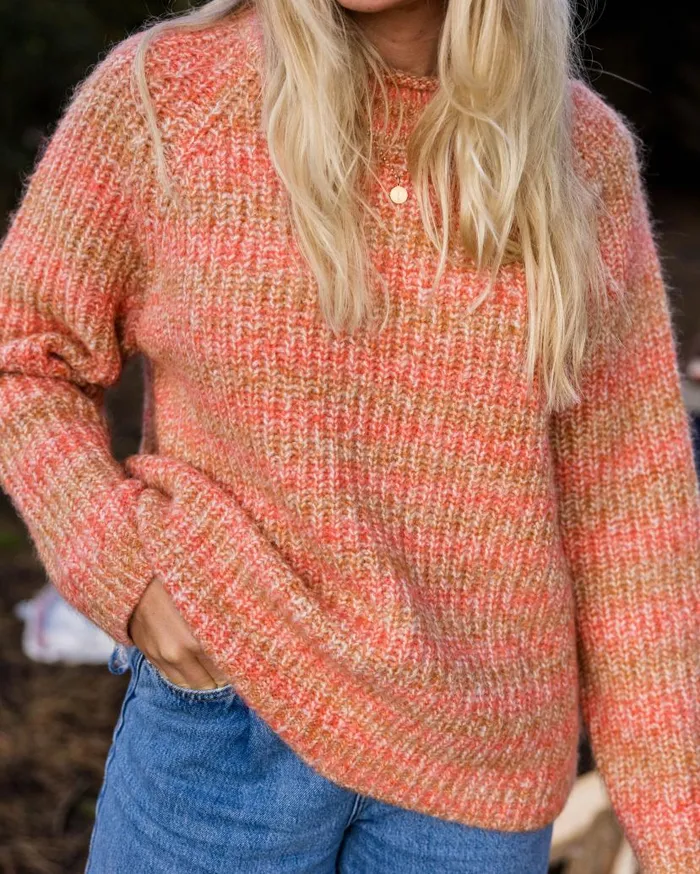Women Tops Passenger Mountainside Mock Neck Recycled Knitted Jumper Apricot Apricot