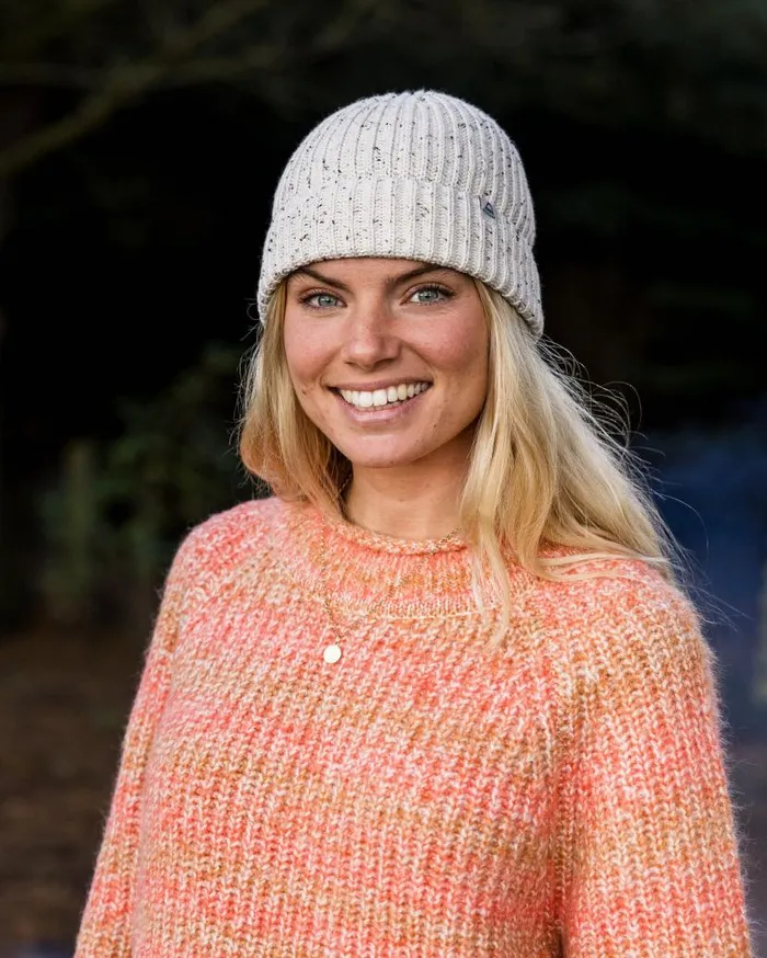 Women Tops Passenger Mountainside Mock Neck Recycled Knitted Jumper Apricot Apricot