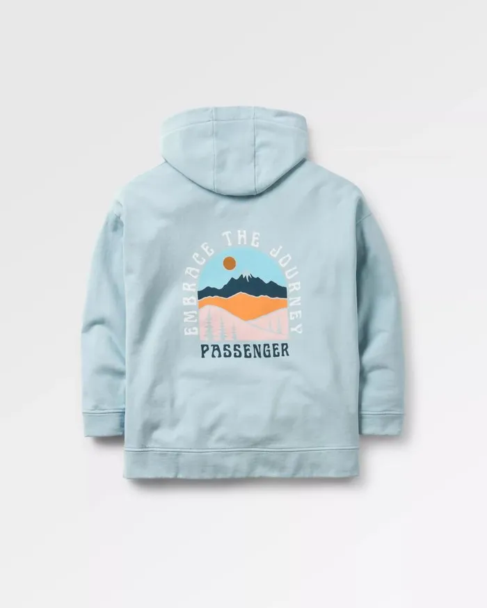 Women Tops Passenger Outlook Recycled Cotton Hoodie Blue Fog Blue Fog