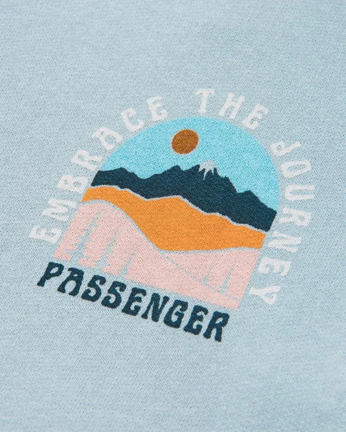 Women Tops Passenger Outlook Recycled Cotton Hoodie Blue Fog Blue Fog