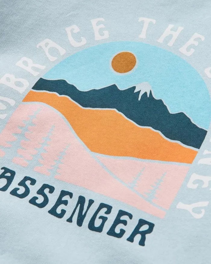 Women Tops Passenger Outlook Recycled Cotton Hoodie Blue Fog Blue Fog