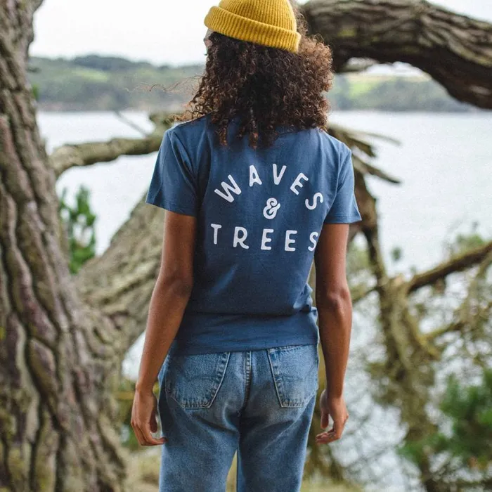 Women Tops Passenger Penida Recycled Cotton TShirt Dark Denim Dark Denim