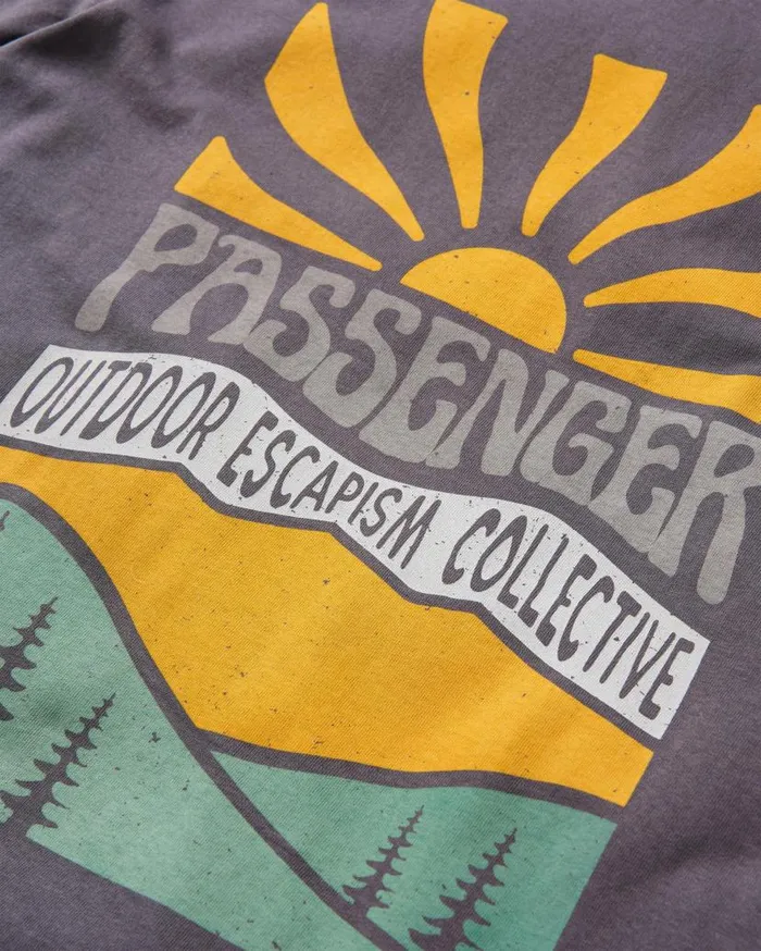 Women Tops Passenger Perfect Days TShirt Charcoal Charcoal