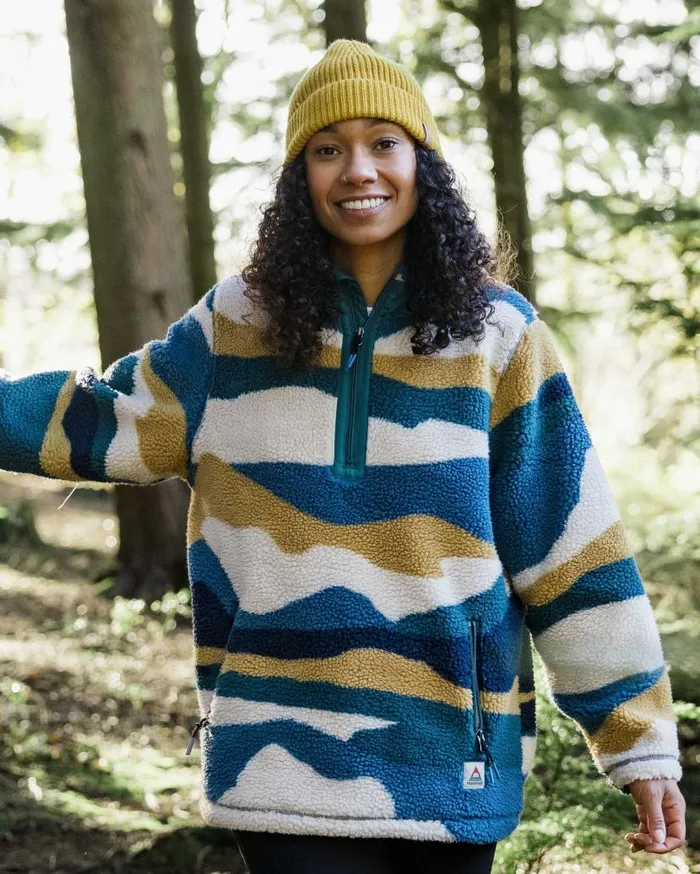 Women Tops Passenger Perouse Recycled DeepPile Sherpa Fleece Scenic Birch Scenic Birch