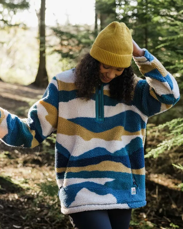 Women Tops Passenger Perouse Recycled DeepPile Sherpa Fleece Scenic Birch Scenic Birch