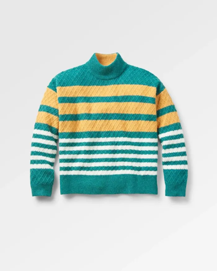 Women Tops Passenger Ramble Recycled Knitted Jumper Mediterranean Mediterranean