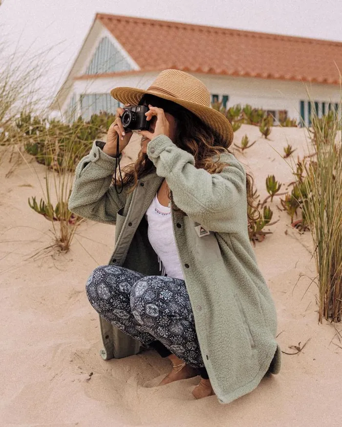 Women Tops Passenger Rappel Recycled Sherpa Oversized Shirt Pistachio Pistachio