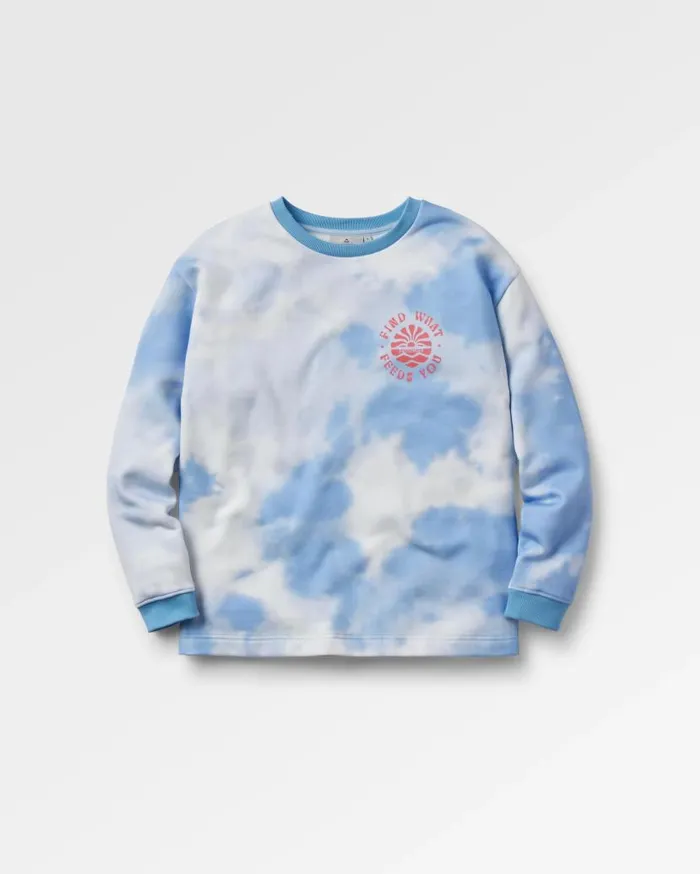 Women Tops Passenger Rediscover Organic Cotton Sweatshirt Tie Dye Cornflower Tie Dye Cornflower