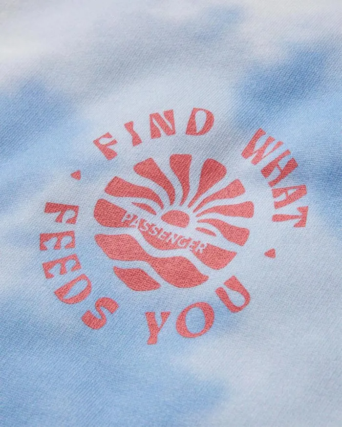 Women Tops Passenger Rediscover Organic Cotton Sweatshirt Tie Dye Cornflower Tie Dye Cornflower