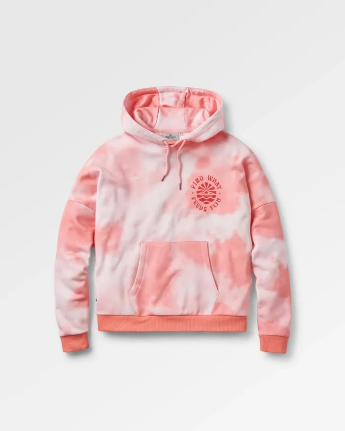 Women Tops Passenger Rediscover Printed Hoodie Tie Dye Shell Pink Tie Dye Shell Pink