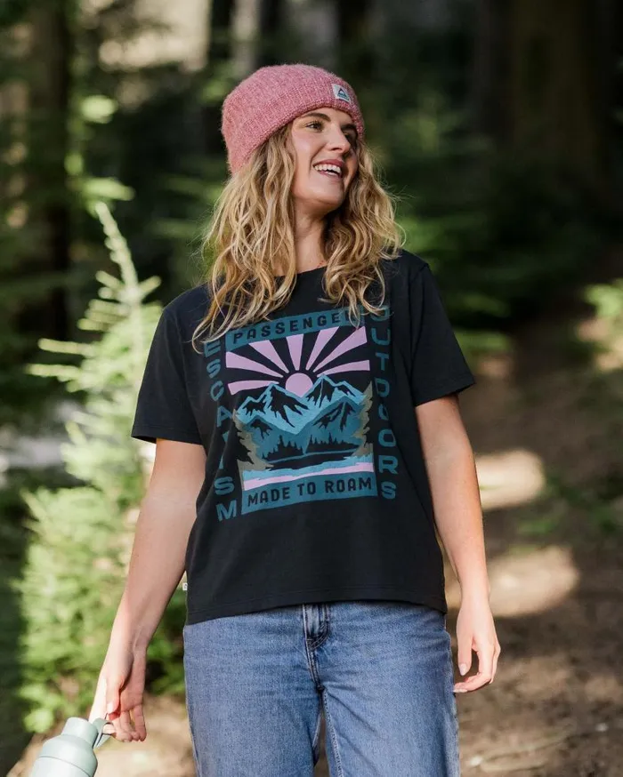 Women Tops Passenger Solitude Recycled Cotton TShirt Black Black