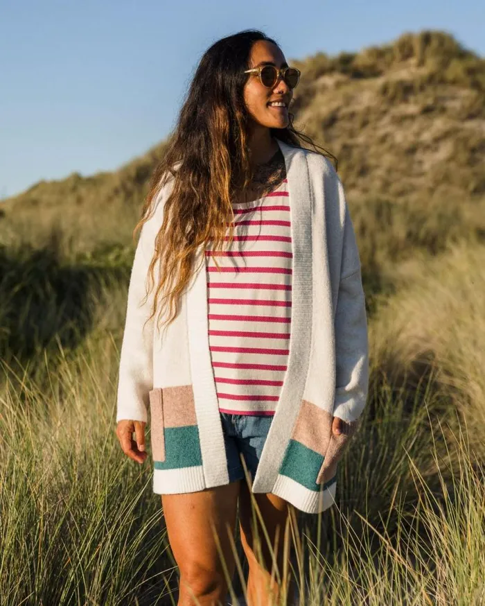 Women Tops Passenger Vista Recycled Knitted Cardigan Off White Off White