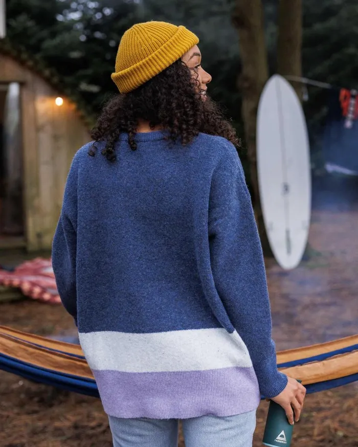 Women Tops Passenger Vista Recycled Knitted Jumper Dark Denim Dark Denim