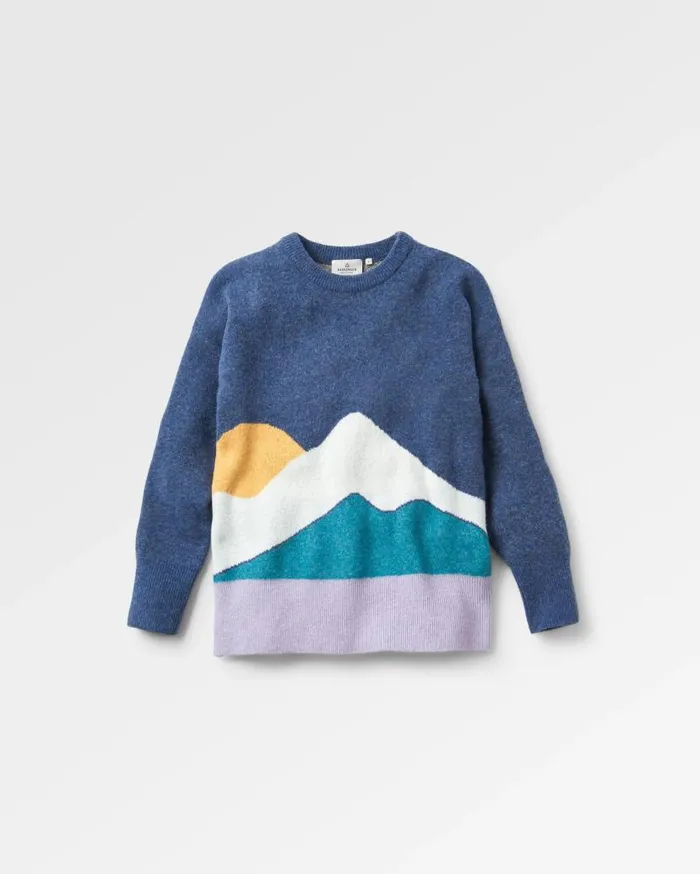 Women Tops Passenger Vista Recycled Knitted Jumper Dark Denim Dark Denim