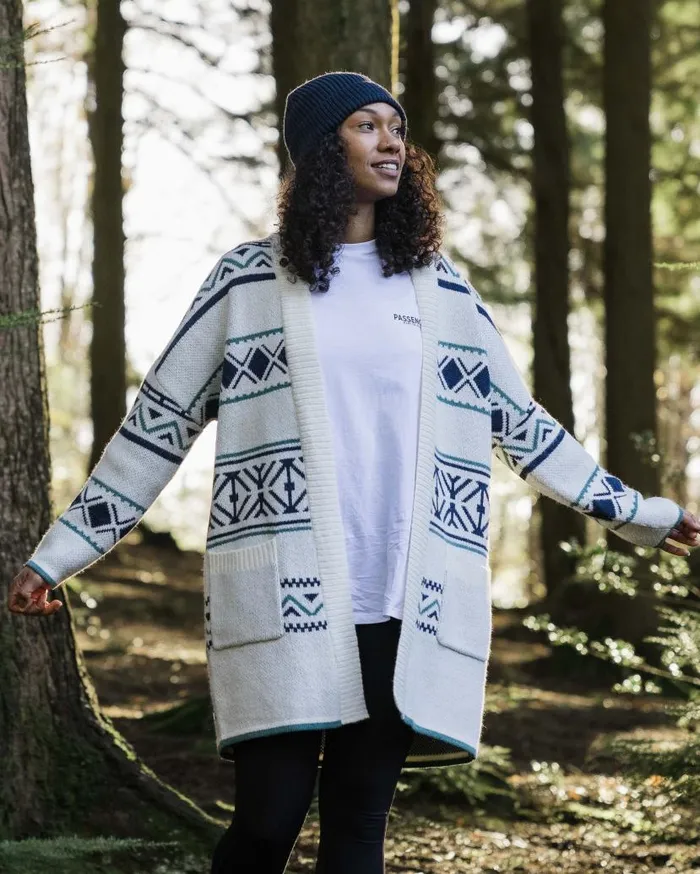 Women Tops Passenger Whimsical Recycled Knit Cardigan Homespun Stripe Off White Homespun Stripe Off White Women Tops Passenger Whimsical Recycled Knit Cardigan Homespun Stripe Off White Homespun Stripe Off White