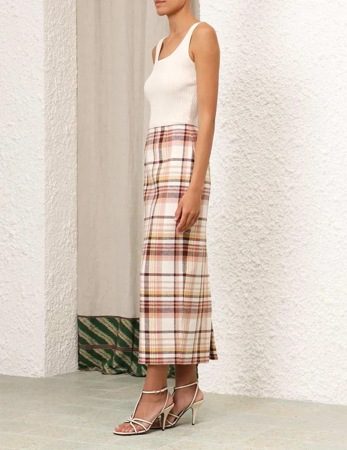 Women Tops Zimmermann Scoop Neck Tank Parchment