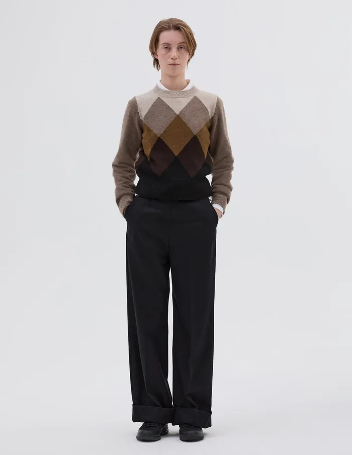 Women Turn Up Sailor Trouser Dark Navy Margaret Howell Trousers