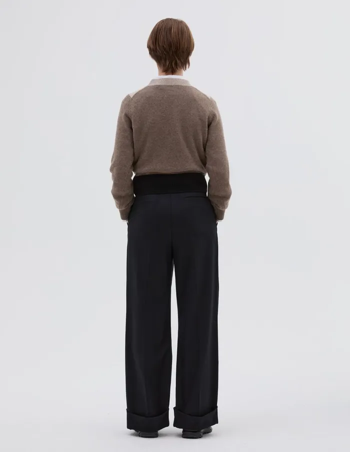 Women Turn Up Sailor Trouser Dark Navy Margaret Howell Trousers