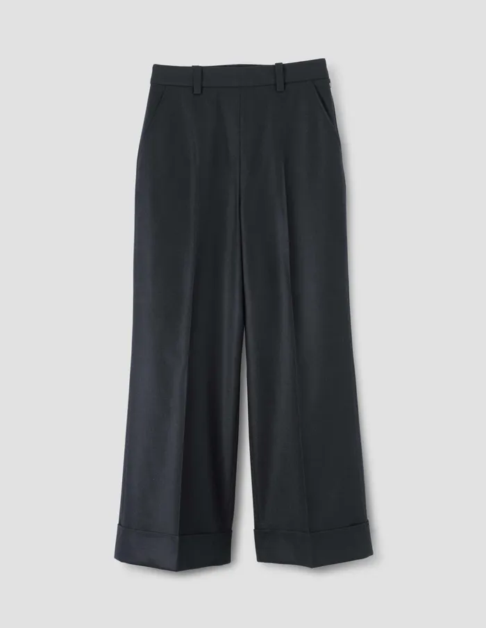 Women Turn Up Sailor Trouser Dark Navy Margaret Howell Trousers