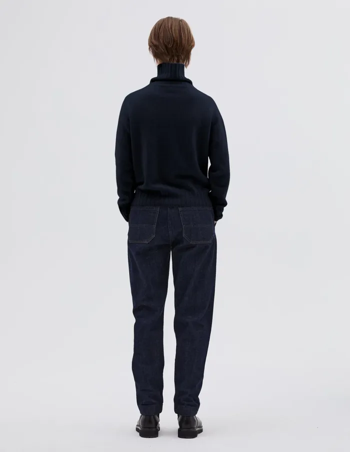 Women Wide Roll Neck Dark Navy Margaret Howell Knitwear