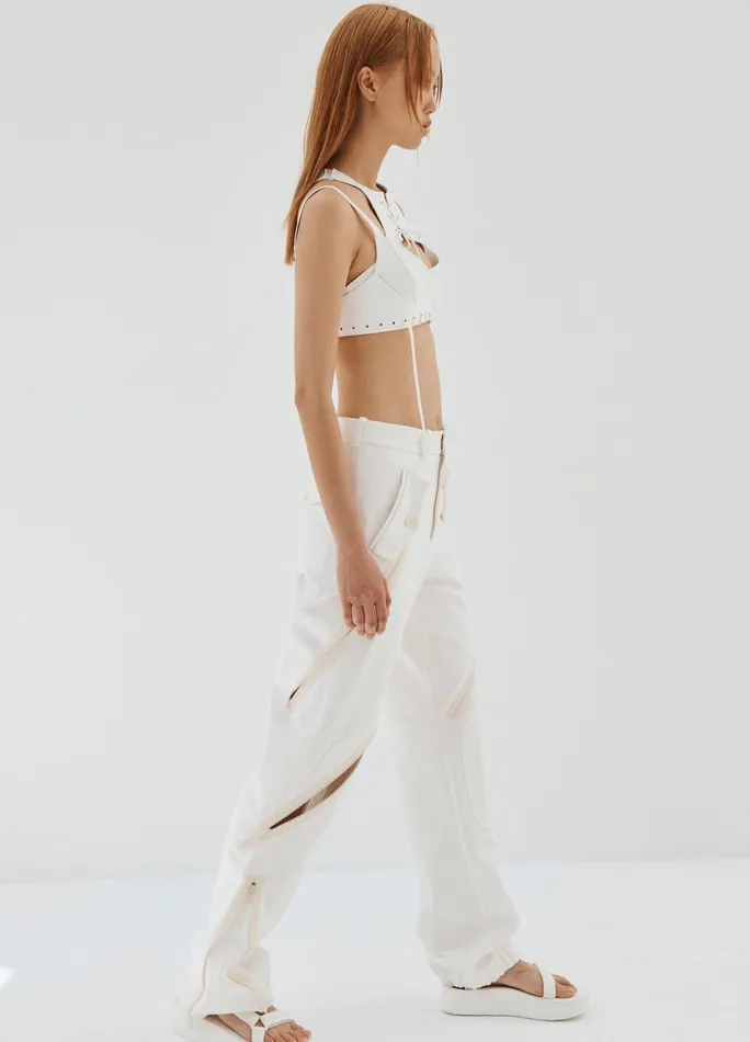 Women Zipper Detail Cargo Pants MONSE Bottoms