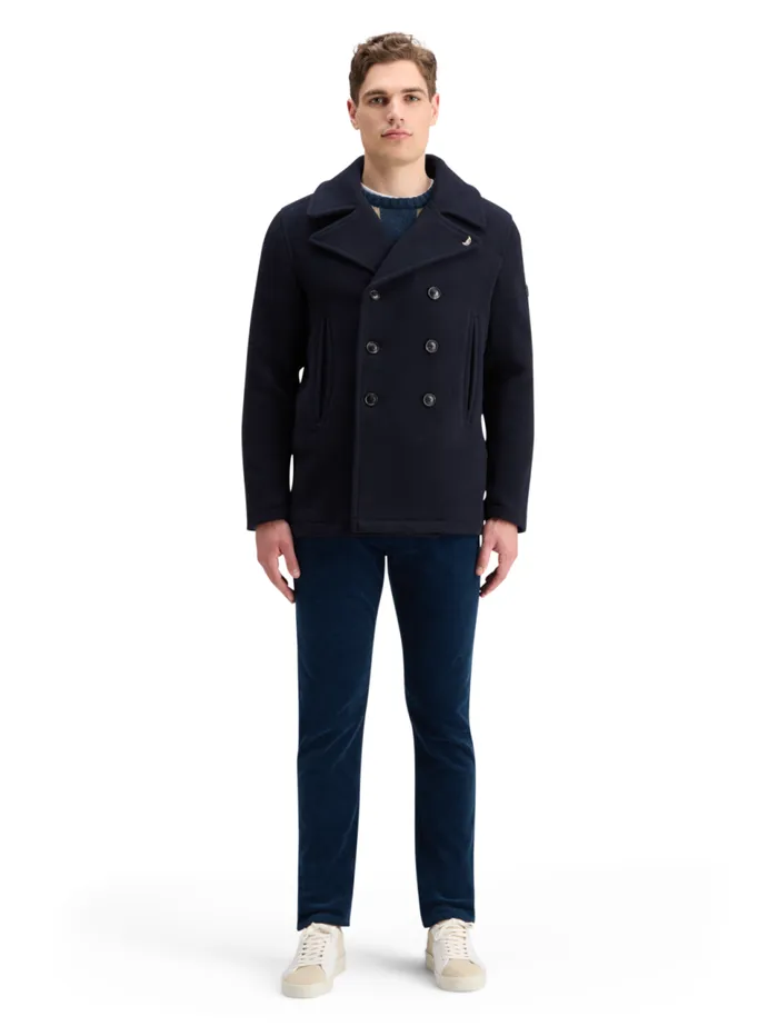 WOOL BLEND PEACOAT Coffee Men Scotch and Soda Jackets and Coats