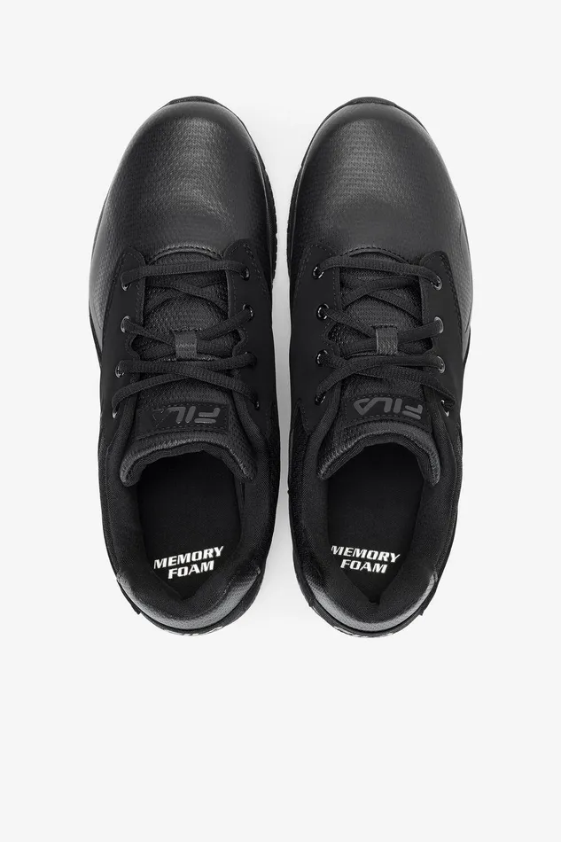 Work Shoes Men Fila Memory Layers Slip Resistant Shoe 001 Black Black Black Work Shoes Men Fila Memory Layers Slip Resistant Shoe 001 Black Black Black