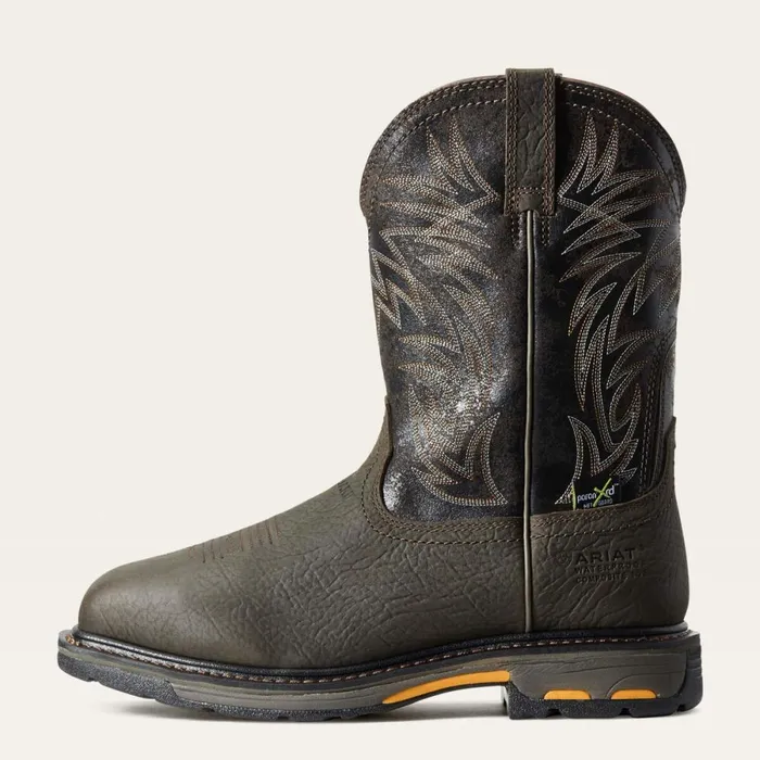 WorkHog Wide Square Toe MetGuard Waterproof Composite Toe Work Boot Bruin Brown Men Ariat Waterproof Boots WorkHog Wide Square Toe MetGuard Waterproof Composite Toe Work Boot Bruin Brown Men Ariat Waterproof Boots
