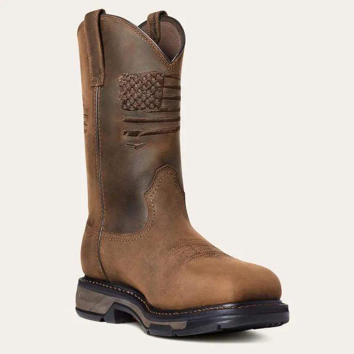 WorkHog XT Patriot Waterproof Carbon Toe Work Boot Distressed Brown Men Ariat Western Boots WorkHog XT Patriot Waterproof Carbon Toe Work Boot Distressed Brown Men Ariat Western Boots