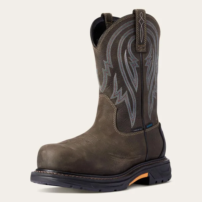 WorkHog XT Tumbleweed Waterproof Carbon Toe Work Boot Iron Coffee Men Ariat Work Boots