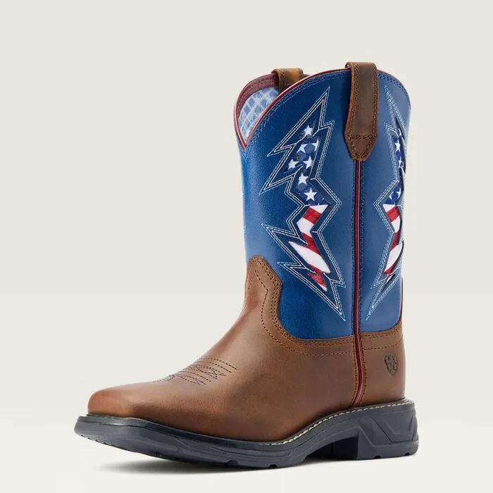 WorkHog XT VentTEK Bolt Western Boot Distressed Tan MenKids Ariat Work Boots